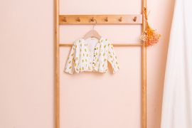 [BEBELOUTE] Bebe Fruit Cardigan (Ivory), Daily Look, Spring, Fall Fashion for Infant and Toddler,  Cotton 100% _ Made in KOREA